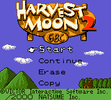 Harvest Moon 2 GBC (USA) Title Screen